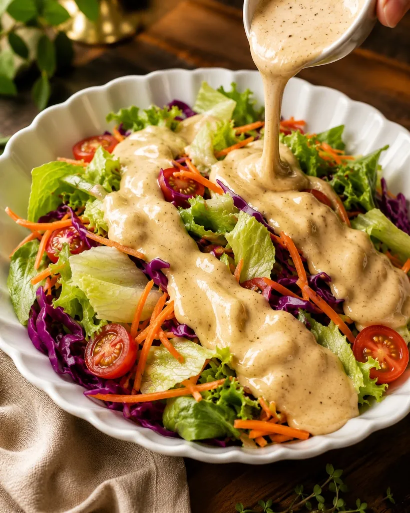 Salada colorida com molho caseiro irresistível